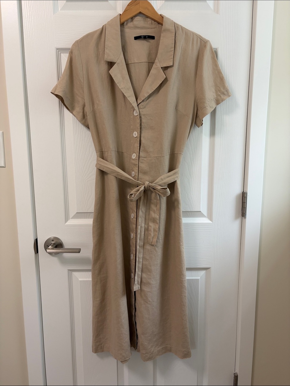 Quince 100% European Linen Button Front Dress